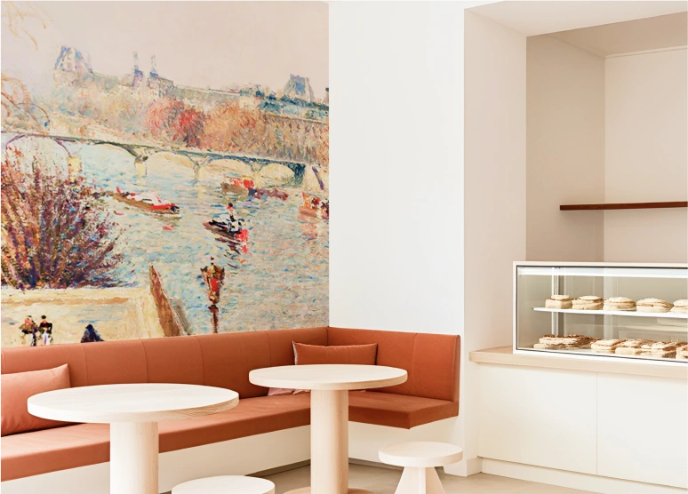 Vintage minimalist bakery cafe